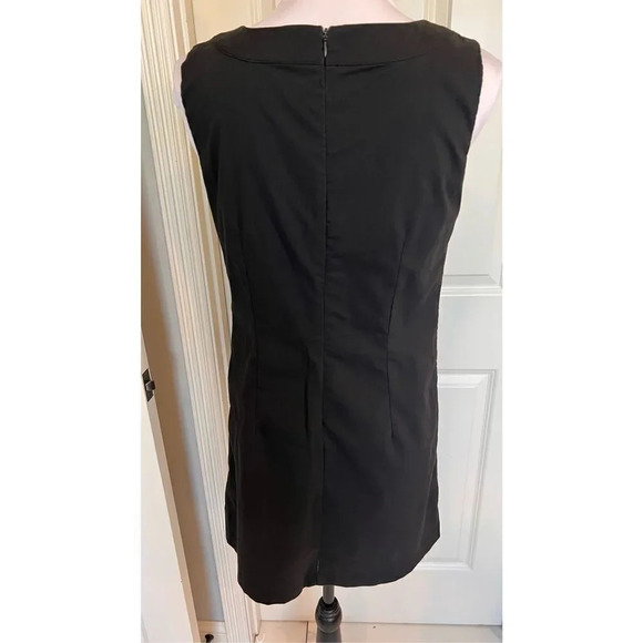 XXI Women’s medium  Black Gold Embroidered Mini Dress Sleeveless - Picture 5 of 11
